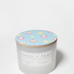 Sand + Paws Sun Washed Citrus 12 oz scented candle