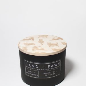 Sand + Paws Vanilla Sandalwood 12 oz scented candle
