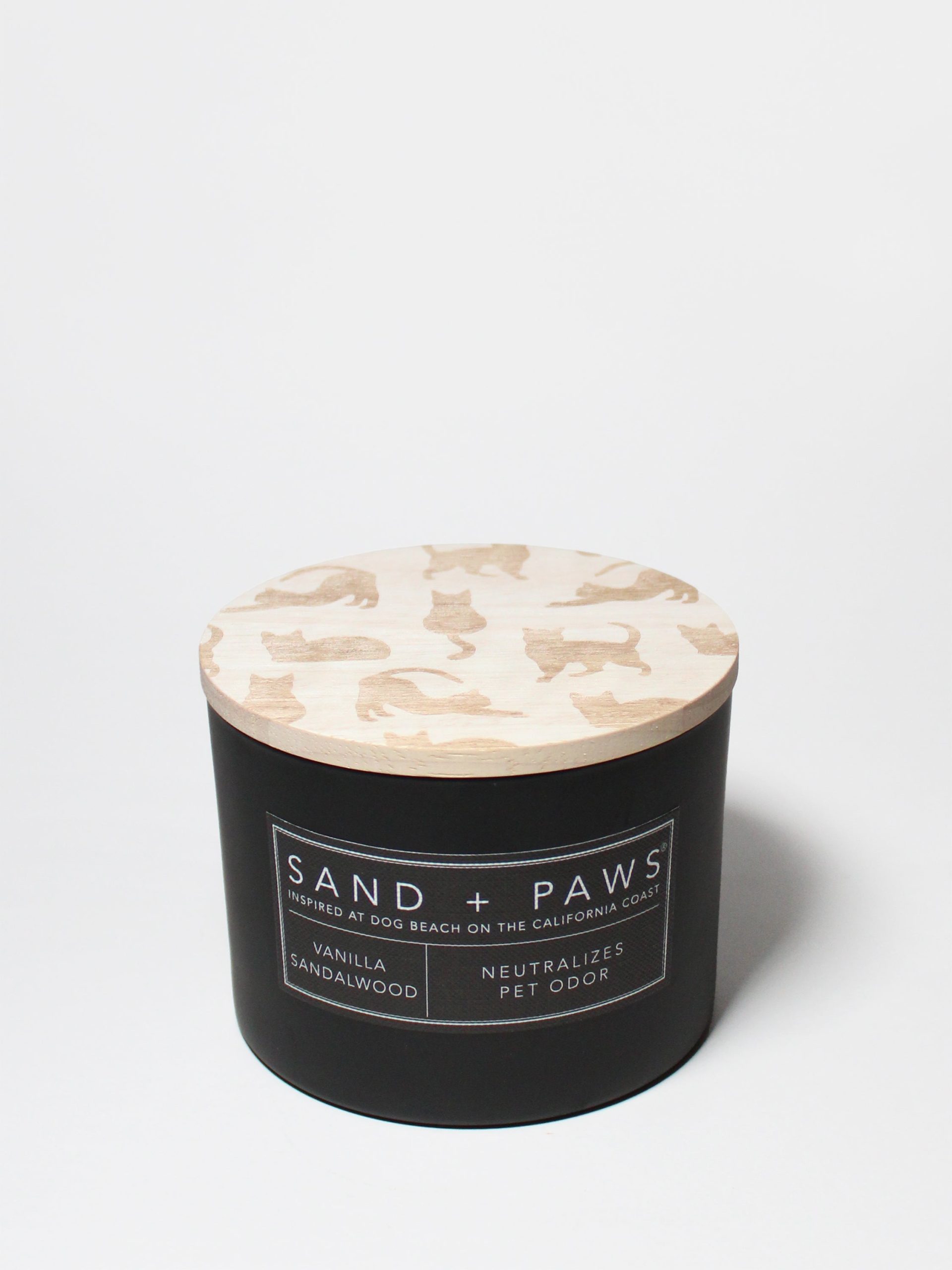 Sand + Paws Vanilla Sandalwood 12 oz scented candle