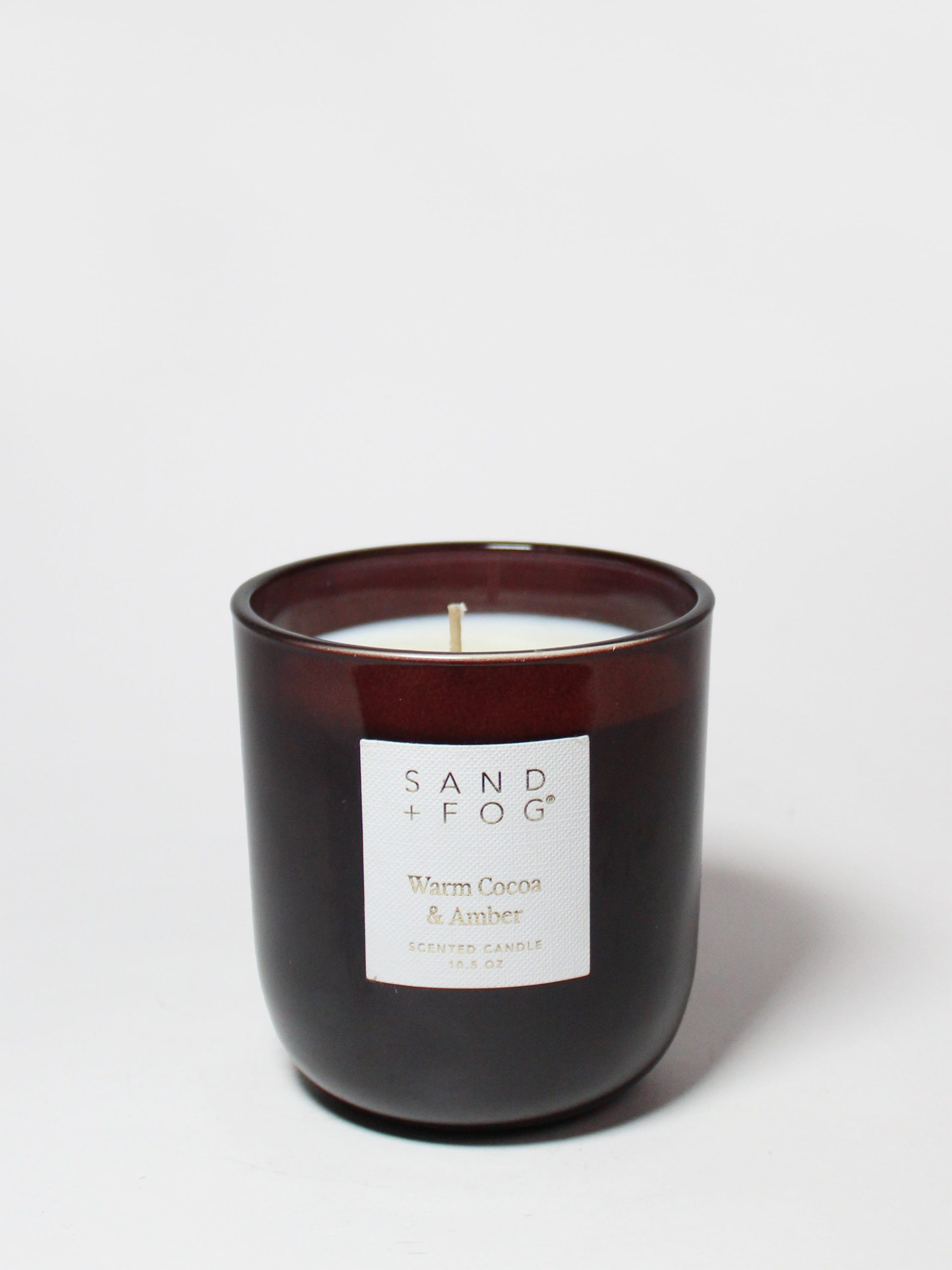 Warm Cocoa & Amber 10.5 oz scented candle