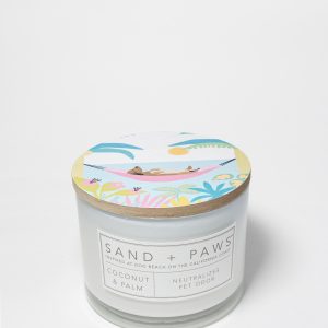 Sand + Paws Coconut & Palm 12 oz scented candle