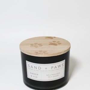 Sand + Paws Amber & Fig 12 oz scented candle