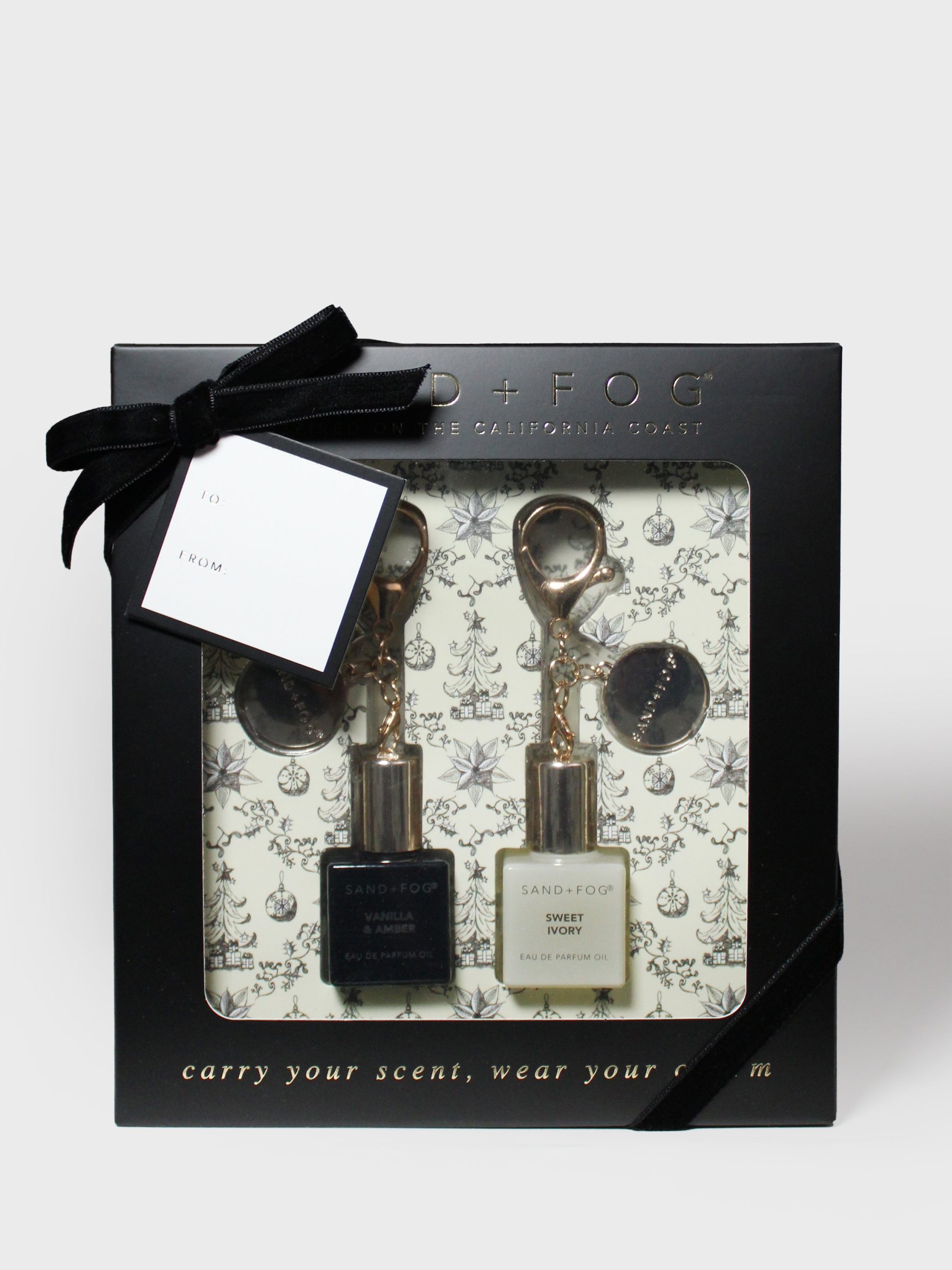 Bag Charm Perfume Oil Rollerball Set - Vanilla & Amber + Sweet Ivory