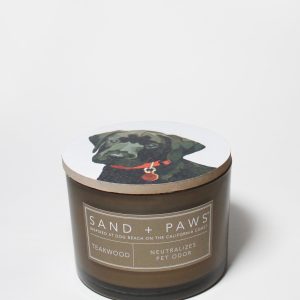 Sand + Paws Teakwood 12 oz scented candle
