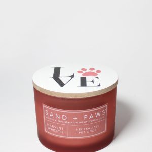 Sand + Paws Harvest Wreath 12 oz scented candle
