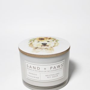 Sand + Paws Mango Tangerine 12 oz scented candle