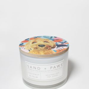 Sand + Paws Coconut & Palm 12 oz scented candle