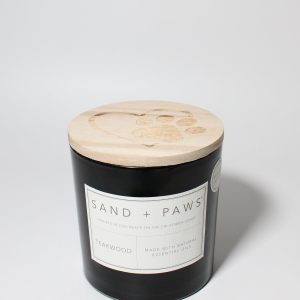 Sand + Paws Teakwood 21 oz scented candle