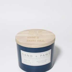 Sand + Paws White Vanilla 12 oz scented candle