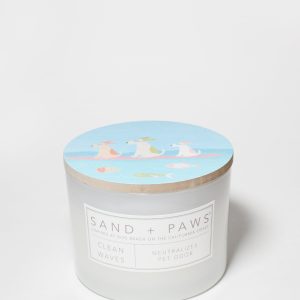 Sand + Paws Clean Waves 12 oz scented candle