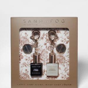 Bag Charm Perfume Oil Rollerball Set - Vanilla & Amber + Jasmine & Cedarwood