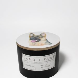Sand + Paws Teakwood 12 oz scented candle