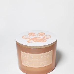 Sand + Paws Golden Citrus 12 oz scented candle