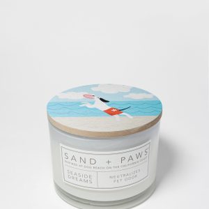 Sand + Paws Seaside Dreams 12 oz scented candle