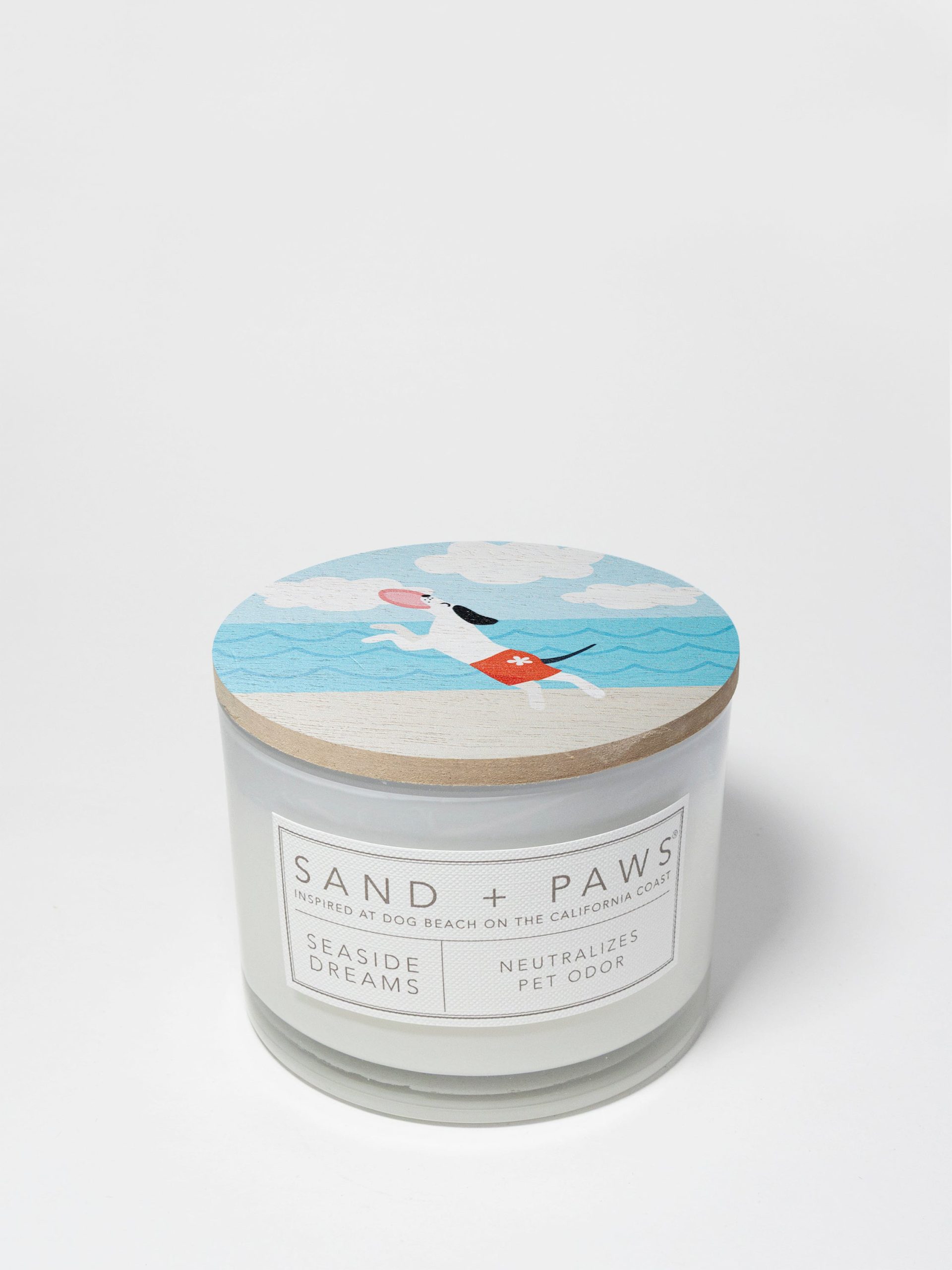 Sand + Paws Seaside Dreams 12 oz scented candle