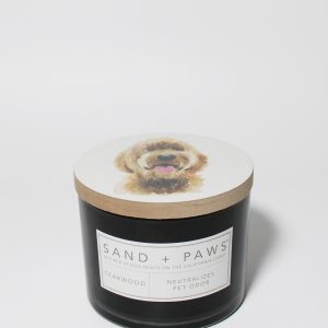 Sand + Paws Teakwood 12 oz scented candle