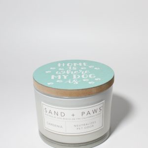 Sand + Paws Gardenia 12 oz scented candle