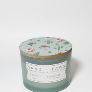 Sand + Paws Eucalyptus Mint 12 oz scented candle