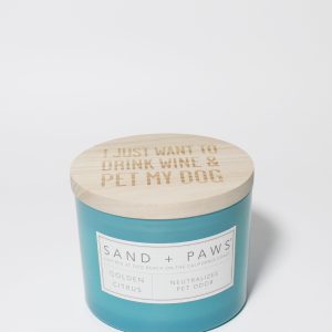 Sand + Paws Golden Citrus 12 oz scented candle