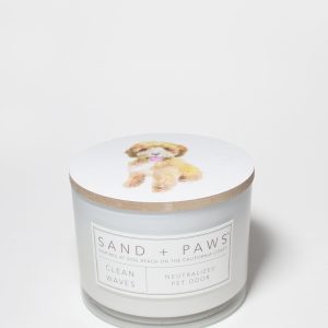 Sand + Paws Clean Waves 12 oz scented candle